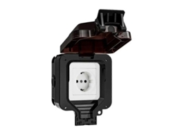 Enchufe De Pared Negro Impermeable Ip66 De 220 V Con Interruptor Integrado, Conexión Europea, Para Electrodomésticos Residenciales.