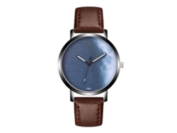 Reloj Casual De Moda Para Hombre Y Mujer Con Cuerda De Cuero Café Oscuro