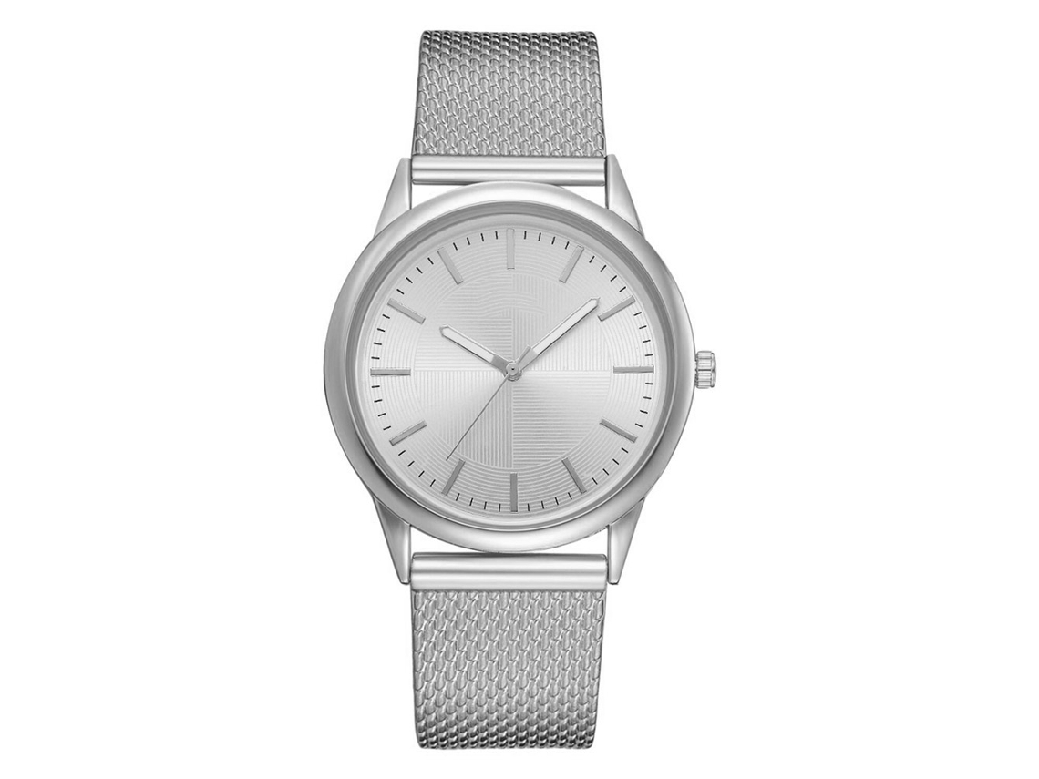 Reloj De Pulsera De Cuarzo Para Mujer Con Correa De Silicona Lvpai (plateado)