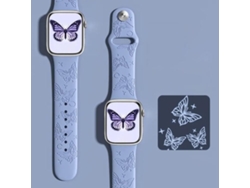 Correa de silicona para Apple Watch de 44/45/46/49 mm con grabado láser 3D CSYY