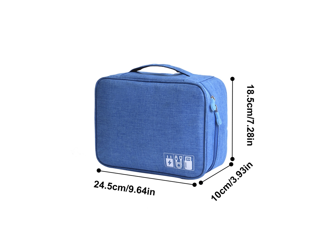 Bolsa Organizadora Para Cables Y Accesorios Digitales Con Compartimentos Ajustables Para Viajes.