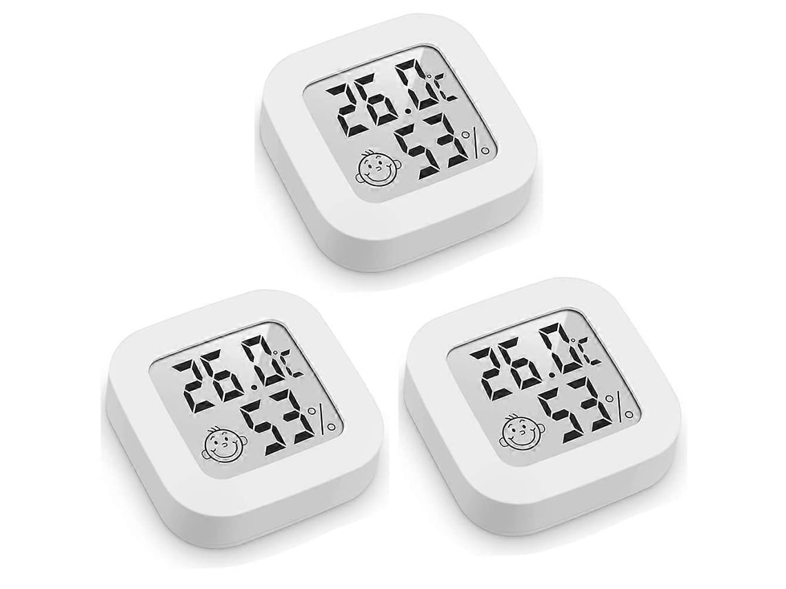 Termómetro e higrómetro de interior Linjou, 3 unidades, mini termómetro e higrómetro digital de alta precisión con pantalla LCD Nostalgia88