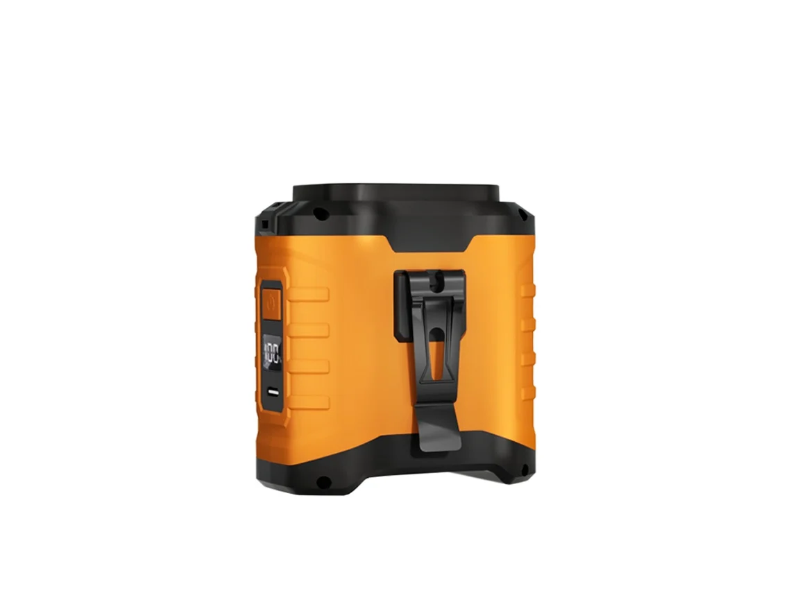 Ventilador portátil de cintura, batería recargable de 4000 mAh, ideal para acampar al aire libre, color naranja Siurn