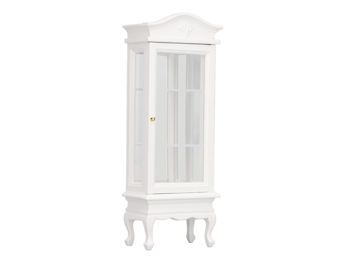 Vitrina Miniatura Para Casa De Muñecas, Escala 1:12, De Madera De Abedul, Para Decoración Y Exhibición, 16,5 X 3,5 X 6 Cm.