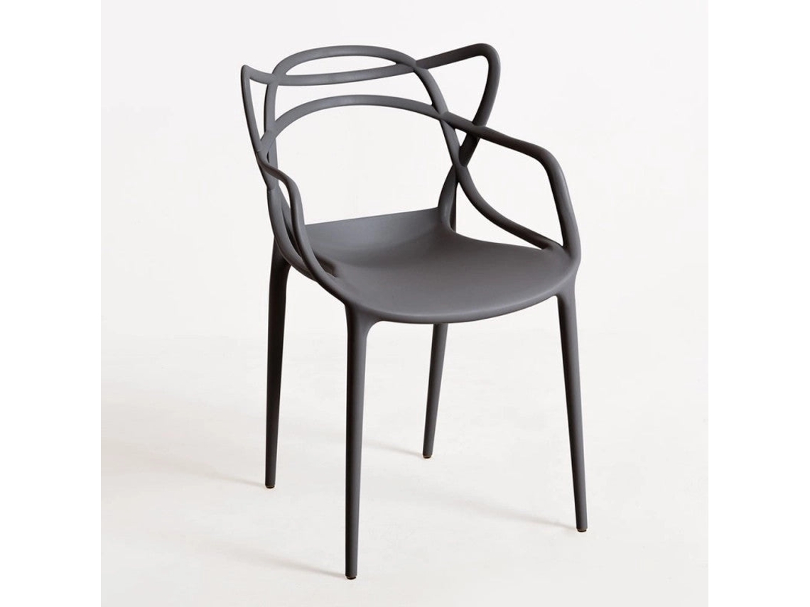 DUDECOR Silla Dresden Gris Oscuro