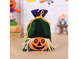 Bolsa portátil con dulces, calabaza y bruja para niños, Halloween