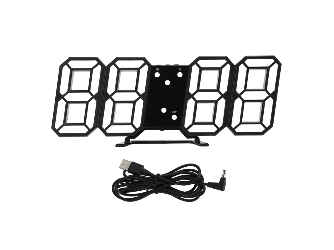 Reloj Electrónico Led 3d Con Pantalla Grande, Control Por Voz Inteligente Y Múltiples Modos De Visualización.