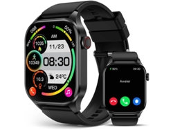 Reloj inteligente con infrarrojos reales, monitor de oxígeno en sangre, pantalla AMOLED de 2,04 pulgadas, monitor de frecuencia cardíaca y presión arterial Bestvite