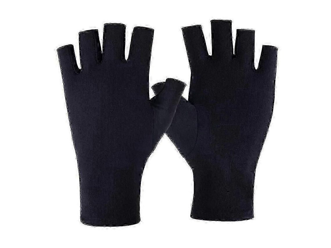 Guantes de manicura de gel con protección UV de medio dedo, lámpara de uñas de gel, guantes deportivos para conducir GOKOCO