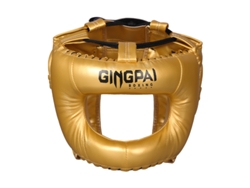 Casco para boxeo, sanda y MMA, con protección nasal completa, sin gafas. Mdug (dorado L)