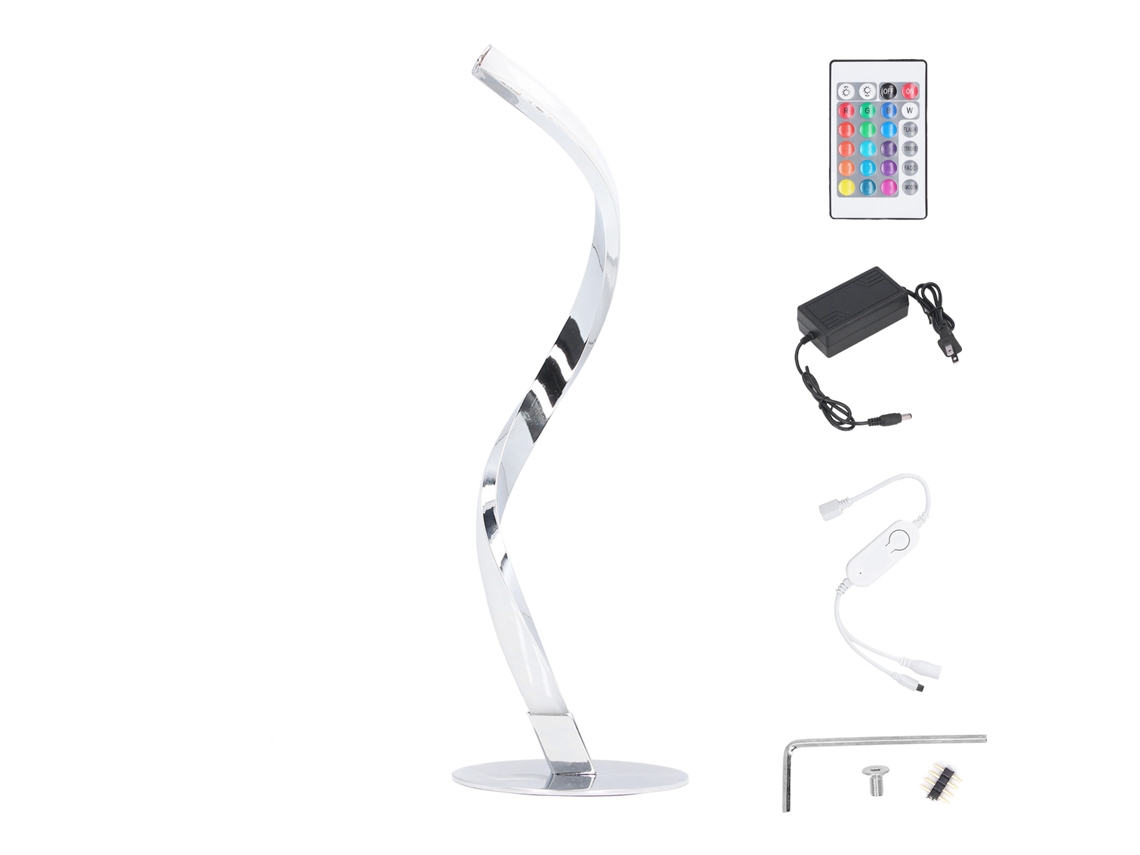 2026-lámpara De Mesa Espiral Moderna Rgb Multifunción Luz De Mesilla Para Dormitorio Sala Oficina 100-240v Plug Us