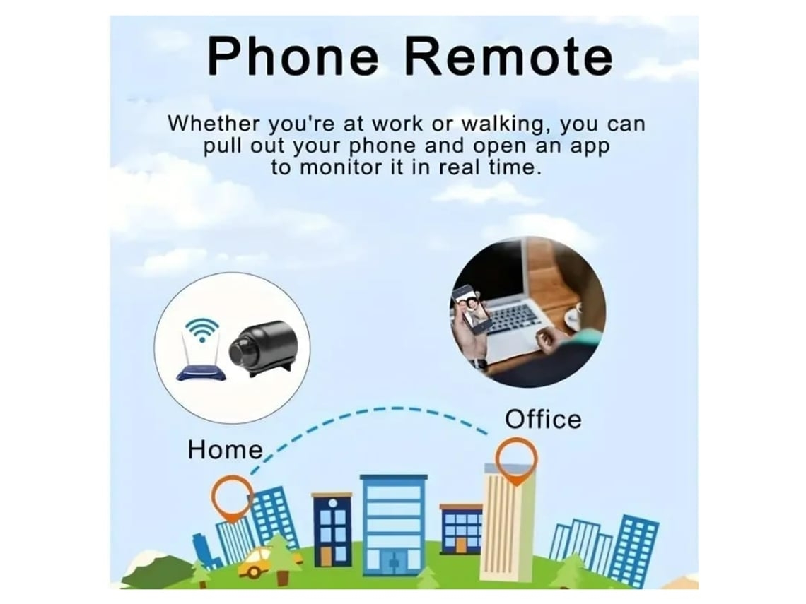 Cámara oculta para el hogar, cámara espía con wifi, minicámara secreta con control remoto para habitación, grabadora de video, detección de movimiento, visión nocturna, color negro