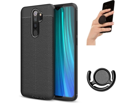Carcasa, Soporte y Popsocket Xiaomi Redmi Note 8 PRO Rugged Leather Negro