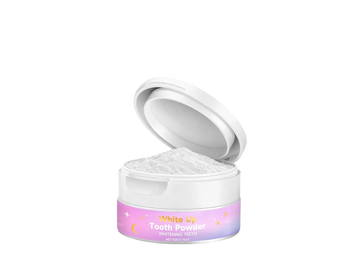 Polvo blanqueador dental y quitamanchas