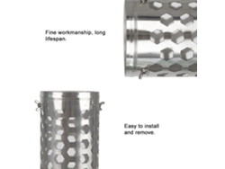 Tubo de chimenea anticalor de acero inoxidable para estufas de camping.