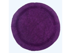 Homescapes Luxury Reversible Round Bath Mat - Plum