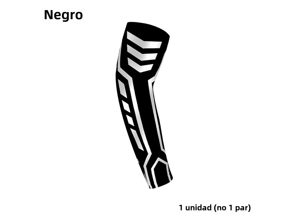 Mangas deportivas para brazos, ideales para baloncesto, ciclismo, protección UV y running en verano. Mdug (negro, 1 unidad, talla L)