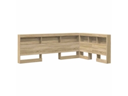 Cabecero con almacenaje y cabecero de roble Sonoma 120 cm MAISON EXCLUSIVE