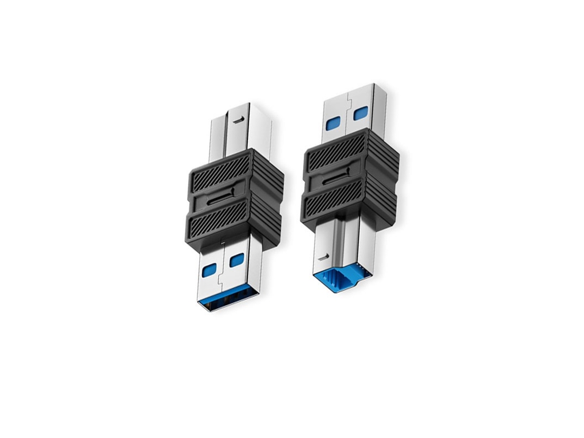 Adaptador Usb 3.0 B Macho (m) A A Macho (usb-m) - Paquete De 2