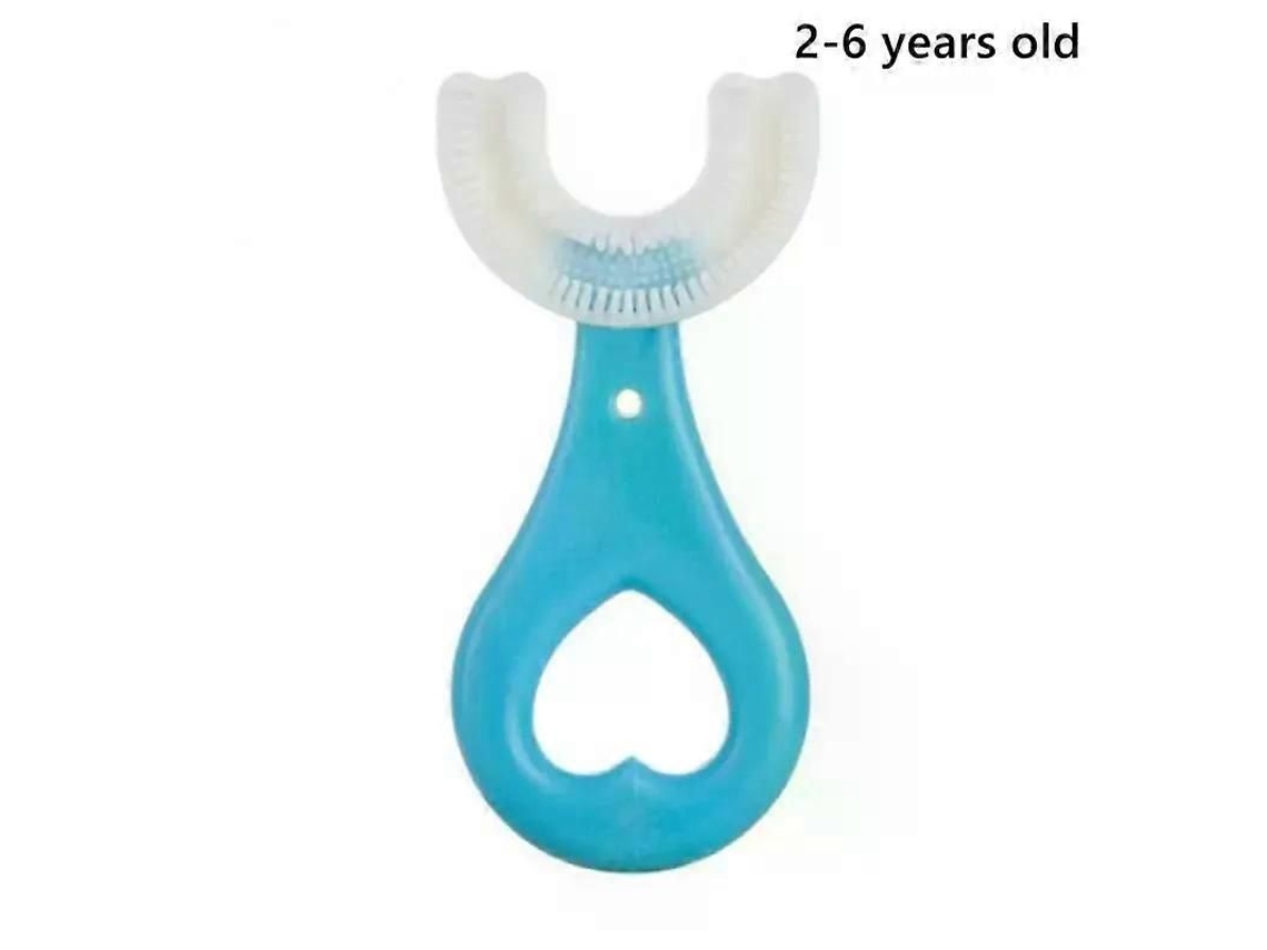 Cepillo de dientes en forma de U de 360 ​​grados para bebés y niños, silicona suave, cepillo de limpieza, higiene bucal, GOKOCO