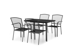 Maison Exclusive - Juego De Comedor De Jardín 5 Piezas Acero Gris Antracita