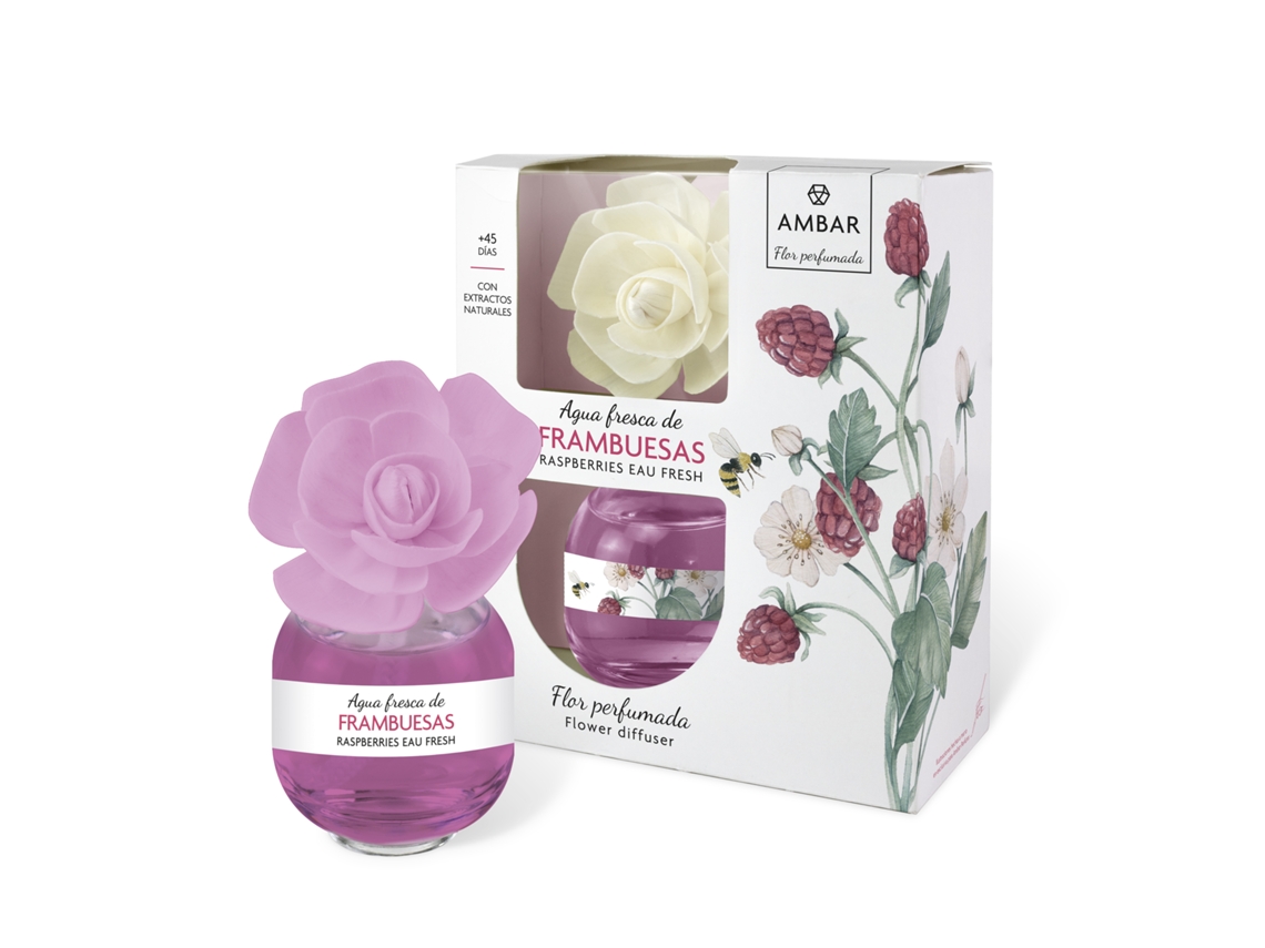Flor Perfumada Aguas Frescas De Frambuesas Ambar 60Ml 45Dias AMBAR PERFUMS