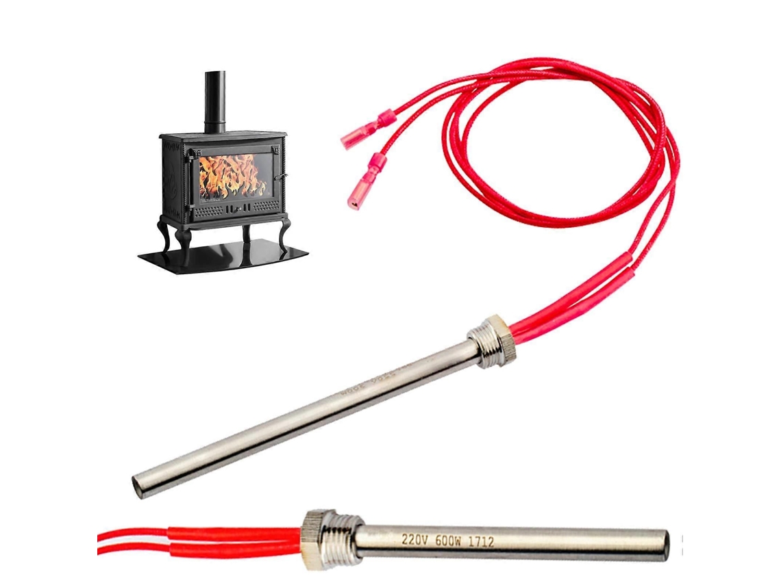 Conjunto de 2 acendedores de pellets 220V 350W 150mm em aço inoxidável GOKOCO