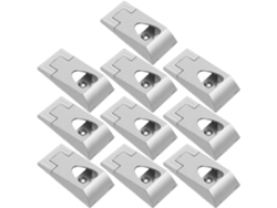 Juego 10 Soportes Metálicos Plateados Percheros Resistentes Duraderos Armarios Vestidores Optimizan