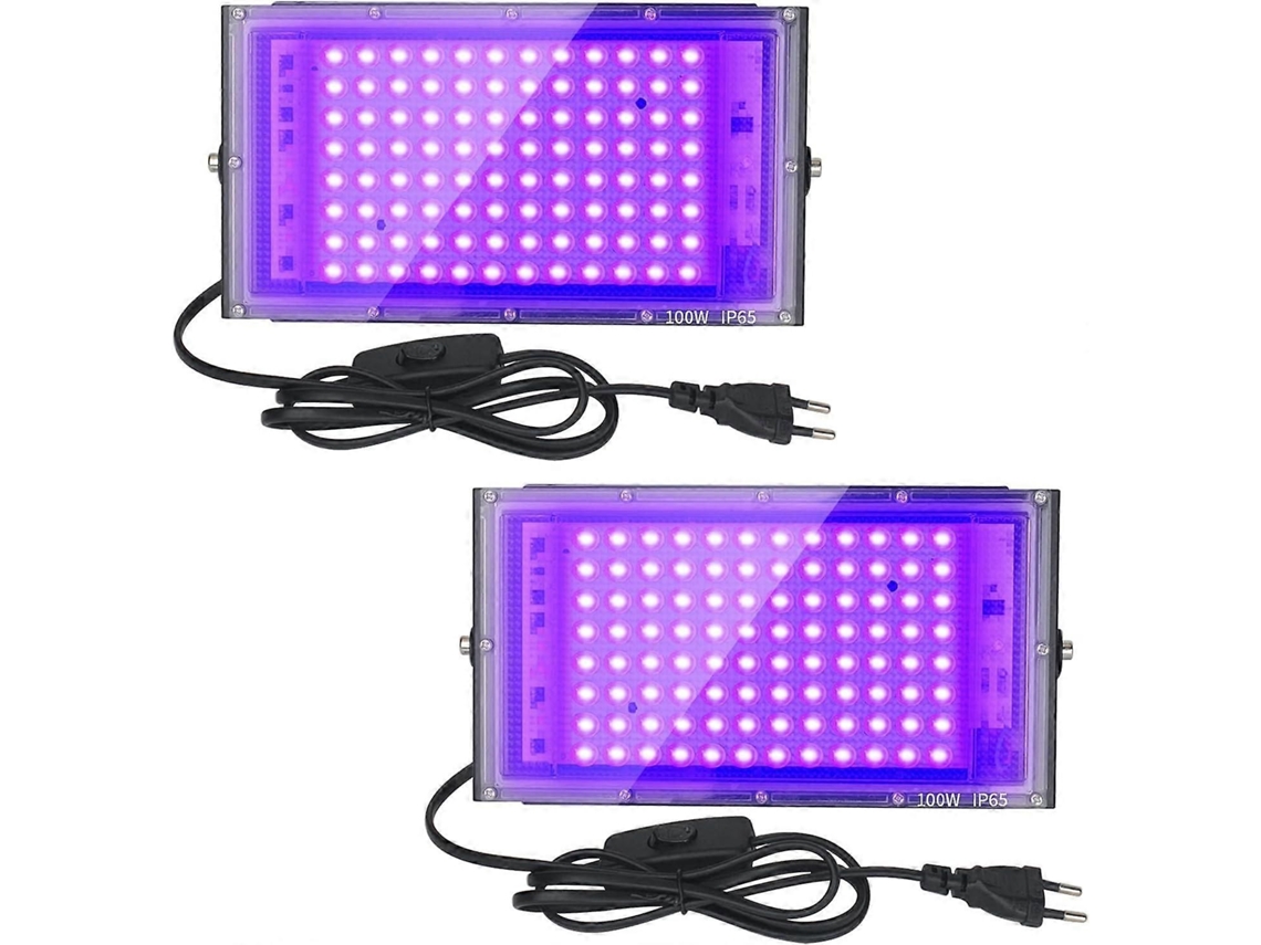 Lámpara LED ultravioleta GOKOCO, reflector UV de 100 W, luz negra, soporte ajustable.