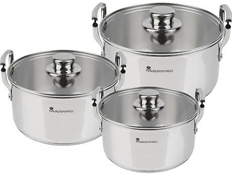 Batería de Cocina MASTERPRO (Acero - Muticolor)