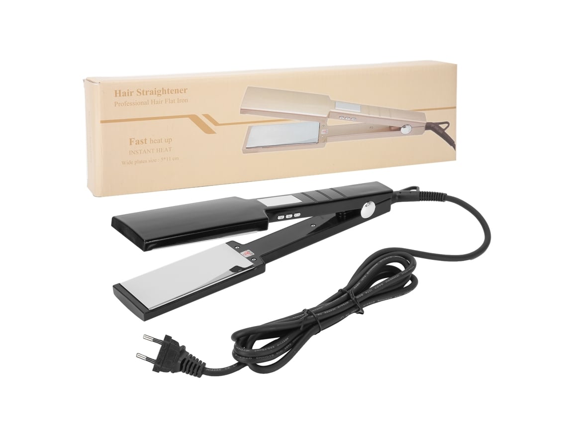 Alisador de cabelo elétrico com íon negativo cerâmica 2 em 1 Prancha e Chapinha 110-240v Plug Styling Tools