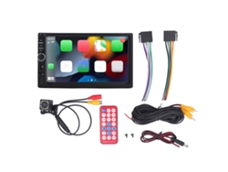 Autoestéreo De 7 Pulgadas Con Pantalla Táctil Hd, Carplay, Mirror Link, Bluetooth 5.1 Y Cámara De Visión Trasera Led De 12 Pulgadas.