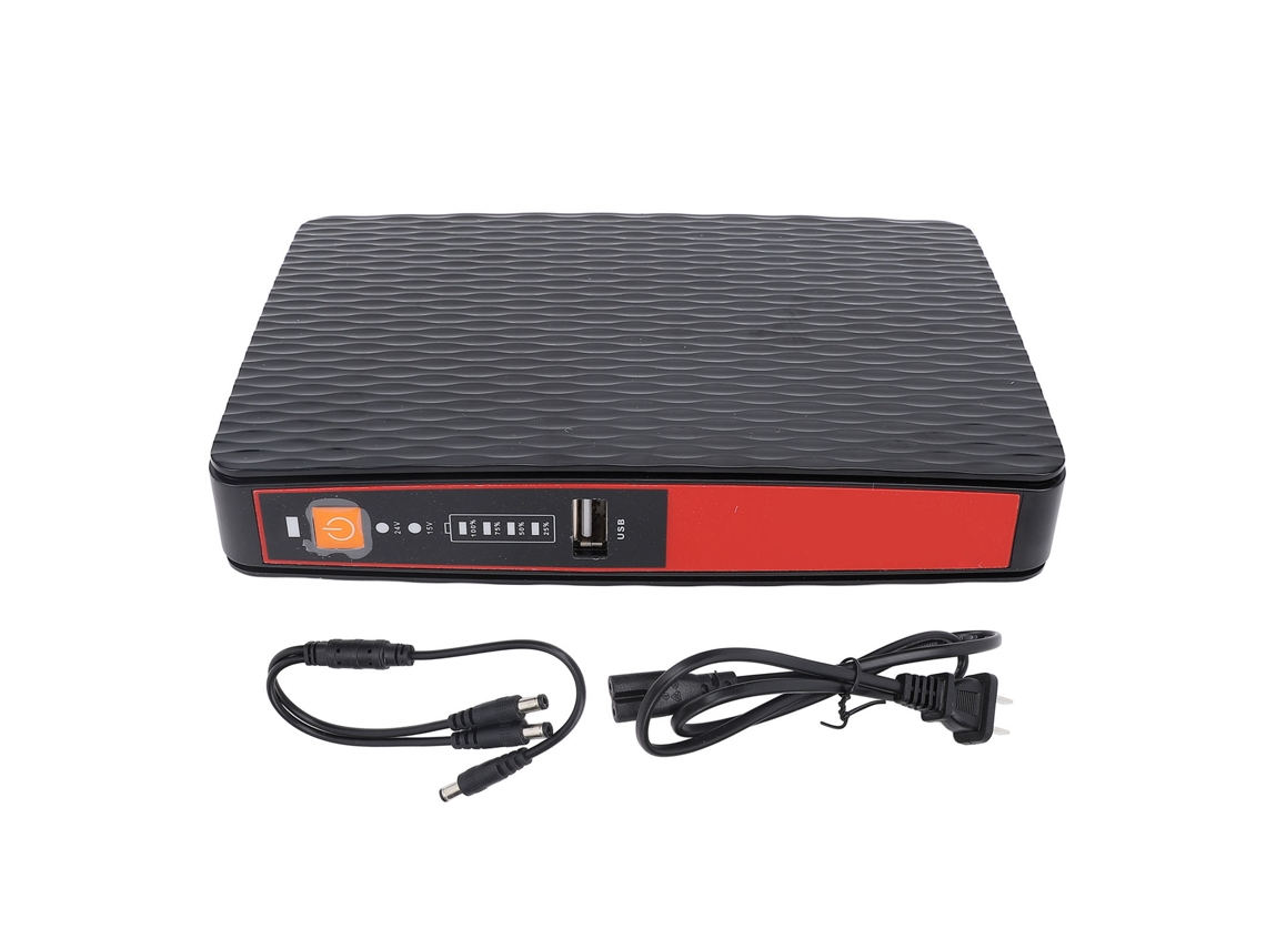 Batería De Respaldo Ups 12000mah 5v-24v Usb Lan Poe 18w Fuente De Alimentación Ininterrumpida Enchufe Europeo