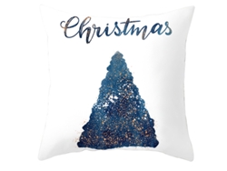Serie Arte a Tinta Funda Decorativa de Almohada Azul