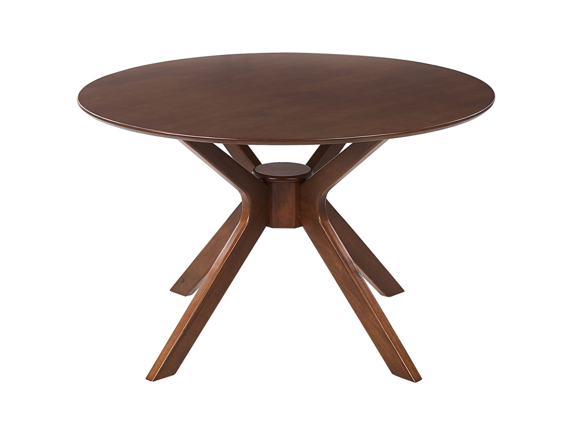 Mesa de comedor BELIANI Tymis de MDF Madera oscura 120x120x75
