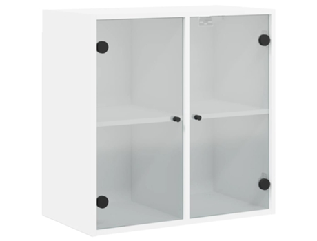 Mueble de pared con puertas de vidrio blanco VIDAXL (68 x 37 x 68.5 cm)