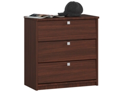 Zapatero Con 3 Compartimentos Akord Mini Wenge 60 Cm 3 Puertas Basculantes Frente En Color Wenge 60x31x62 Cm