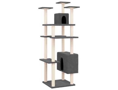 Rascador Para Gatos VIDAXL Con Postes De Sisal Gris Oscuro 162 cm