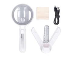 Lupa De Lectura Con 16 Led, Lentes Iluminadas De 6x A 11,5x, Plegable Con Soporte, Recargable Por Usb.