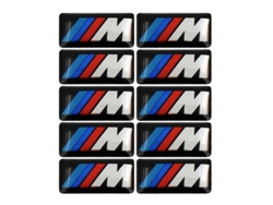 10 Emblemas Bmw Para Llantas De Aluminio De 19x11 Mm Para Las Series 1/3/5/7/x1/x3/x5/x6