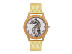 Reloj De Cuarzo Unisex Con Correa De Silicona Dial Romano Redondo Moda Oro Zhoulianfa