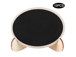 Baok - 10 piezas de mini pizarras decorativas de madera negra para mesa, tablón de anuncios, adorno de boda y decoración.