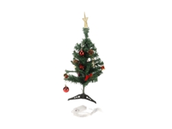 Árbol De Navidad Mini Artificial Para Mesa 19.7 Pulgadas Con Luces Led Decorado Set