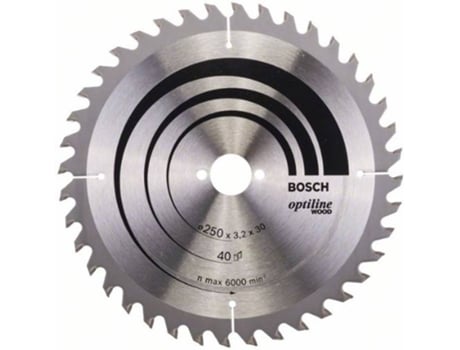 Disco de Sierra Circular BOSCH Optiline Madera 250x30x3.2 mm - 40