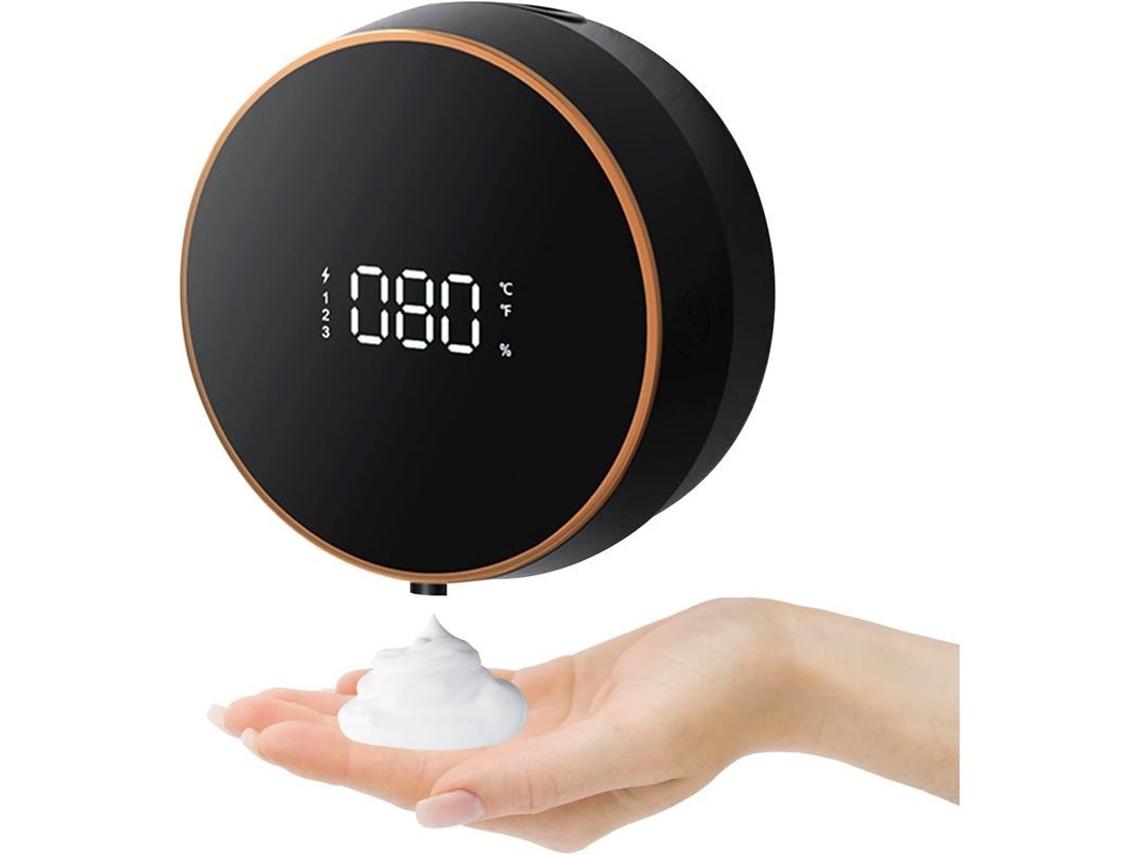 2026-dispensador Automático De Desinfectante Para Manos Sin Contacto, Recargable Usb, Sensor Led Pared Negro 300ml