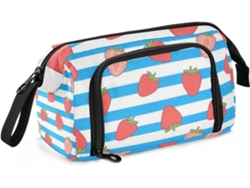 Besportble Estuche De Con Compartimento Con Cremallera Para Adolescentes En La Escuela Y Fresas 24 X 9,5 X ...