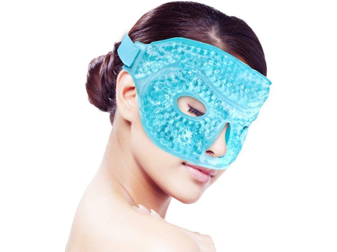 Antifaz Reutilizable Con Perlas De Gel, Térmico Y Frío, Con Reverso De Felpa Suave.