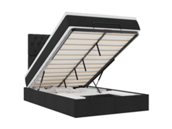 Maison Exclusive - Estructura De Cama Otomana Colchón Tela Negro