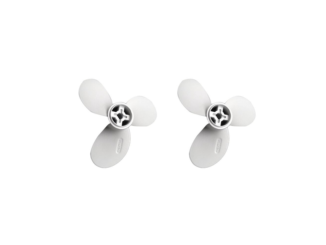 2 hélices para motores de barco de 7 1/4 x 5 pulgadas para motores de 2 tiempos de 2 hp y 2,5 hp (pala giratoria)