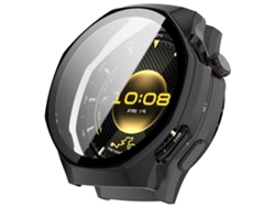 Estuche para Huawei Watch GT 6 Pro con película templada incorporada, color negro brillante